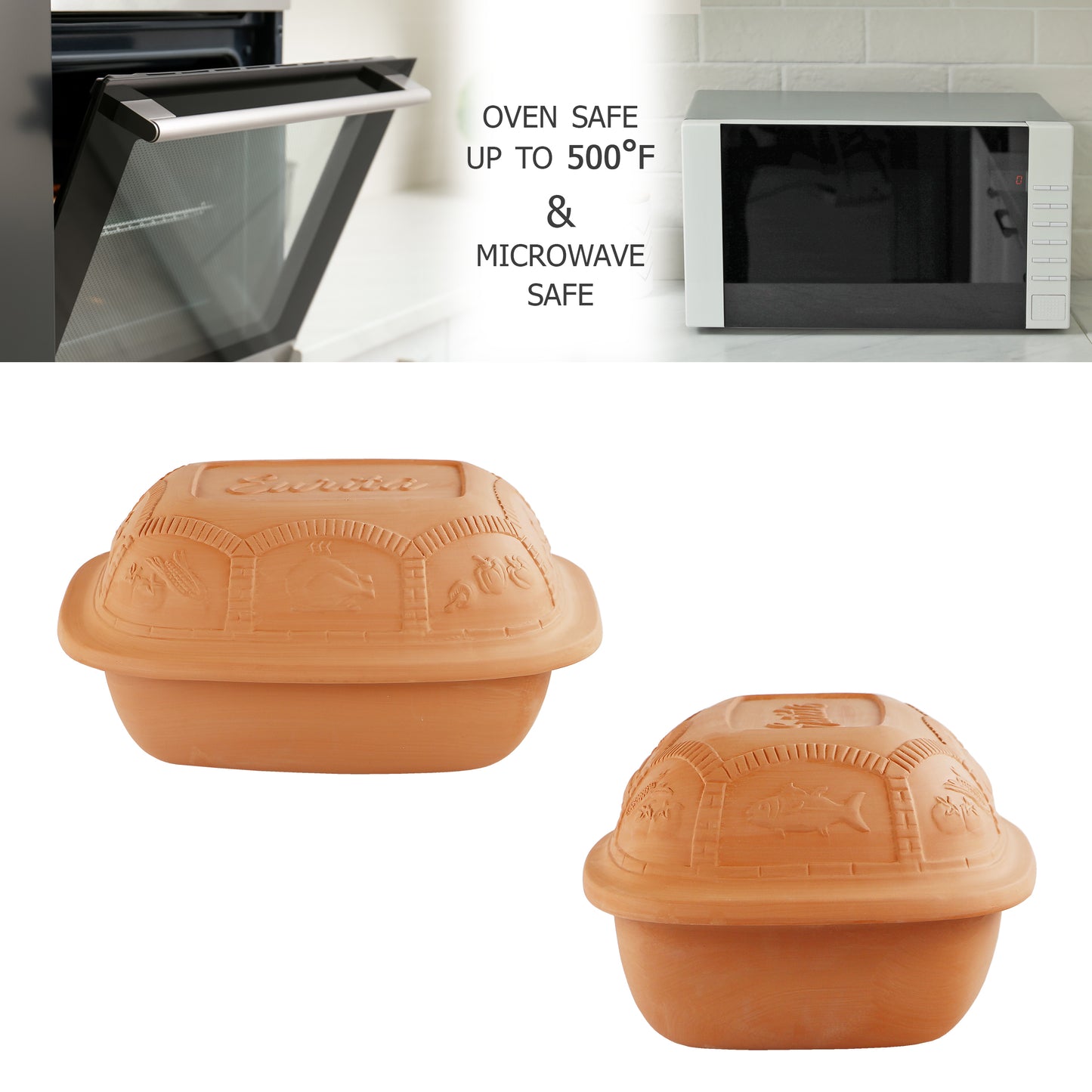Eurita Cookware is oven and microwave safe