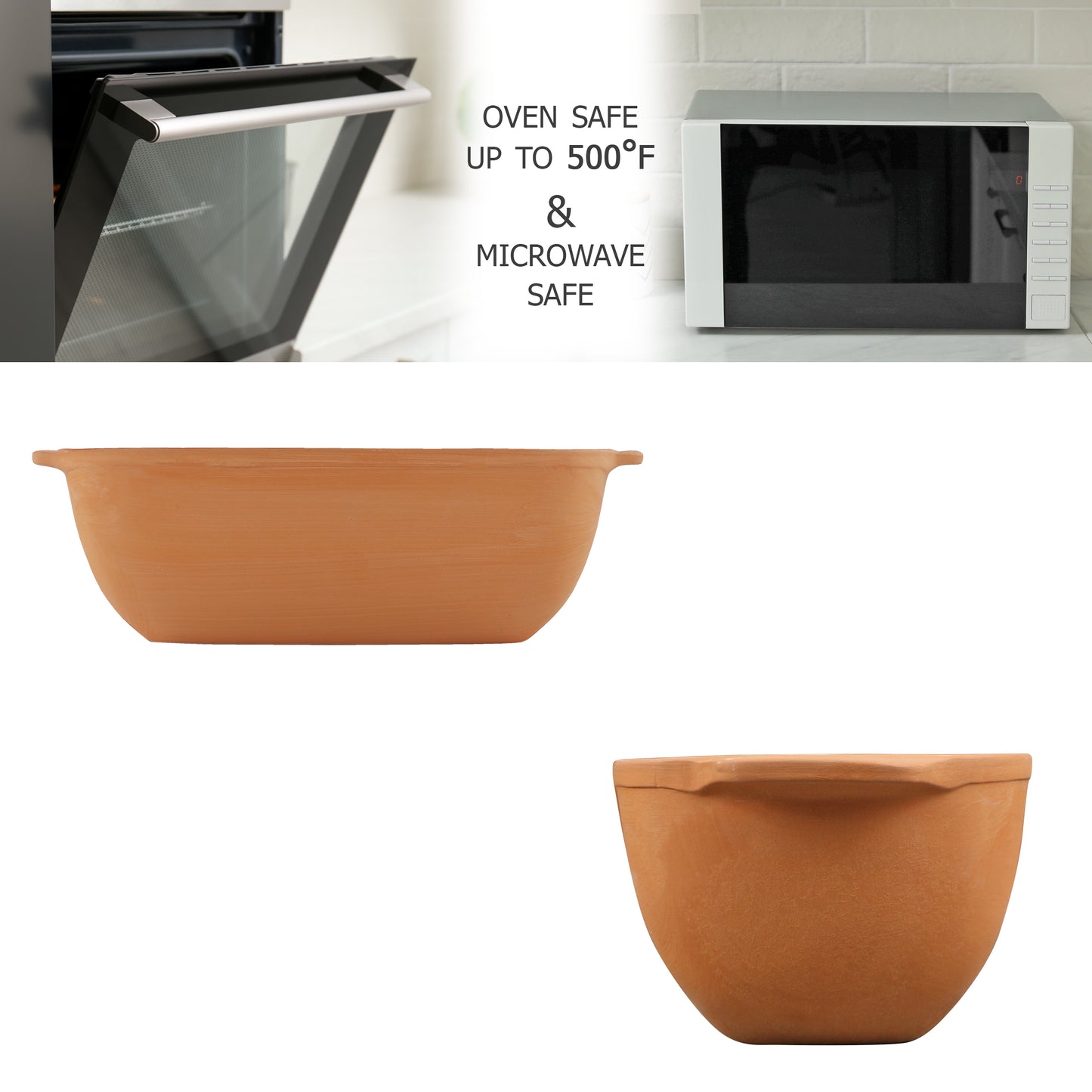 All Eurita cookware is oven and microwave safe