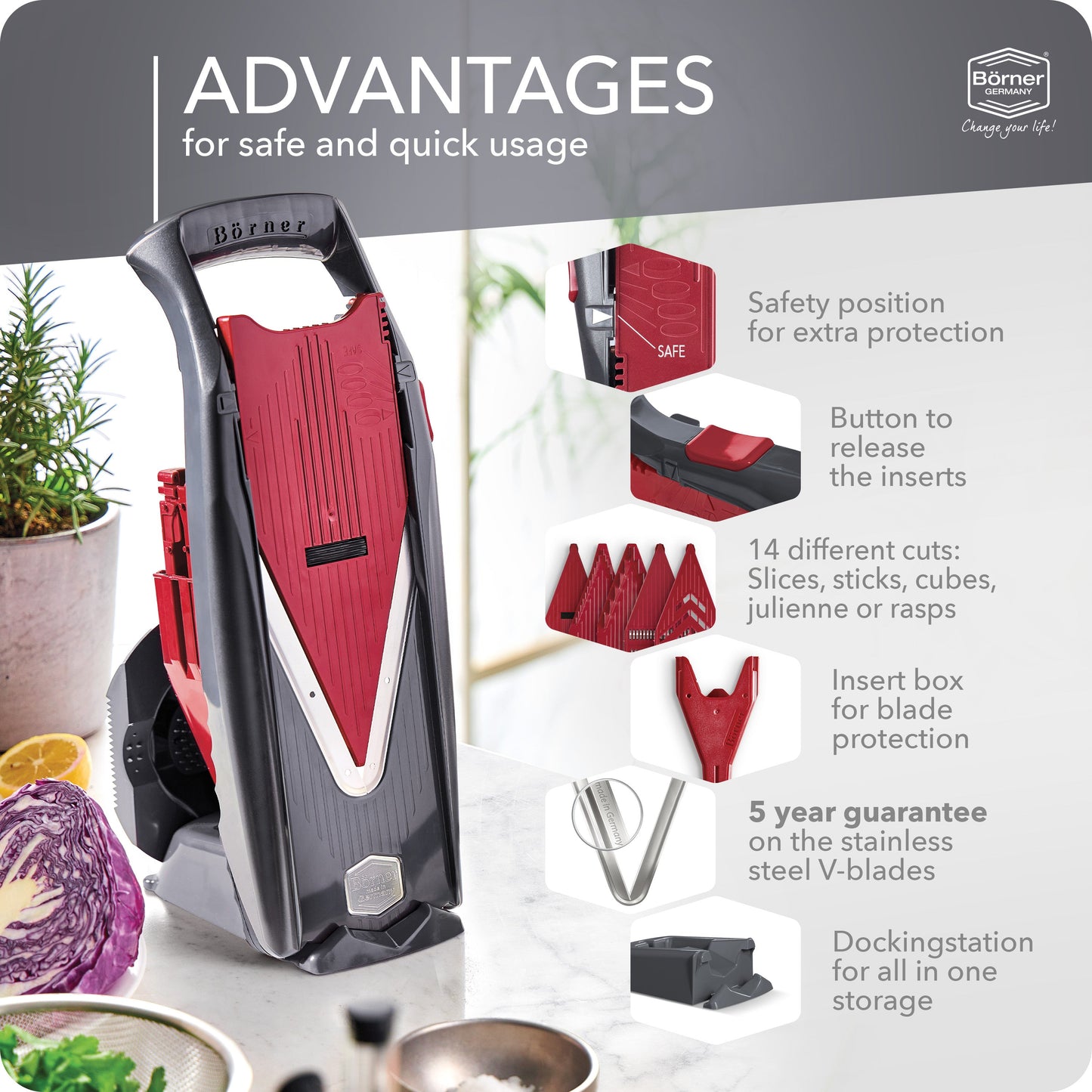 Börner Germany, Vital Professional Mandoline Set