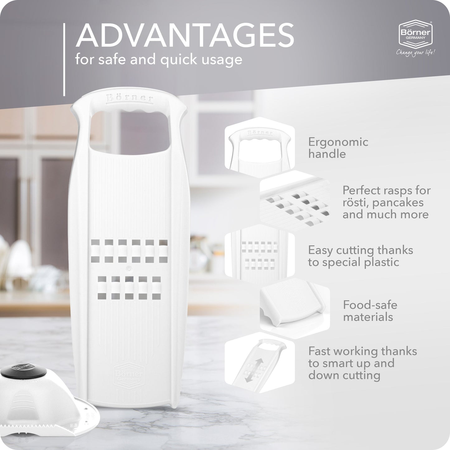 Börner Germany, Rosti Power Series with Food Safety Holder