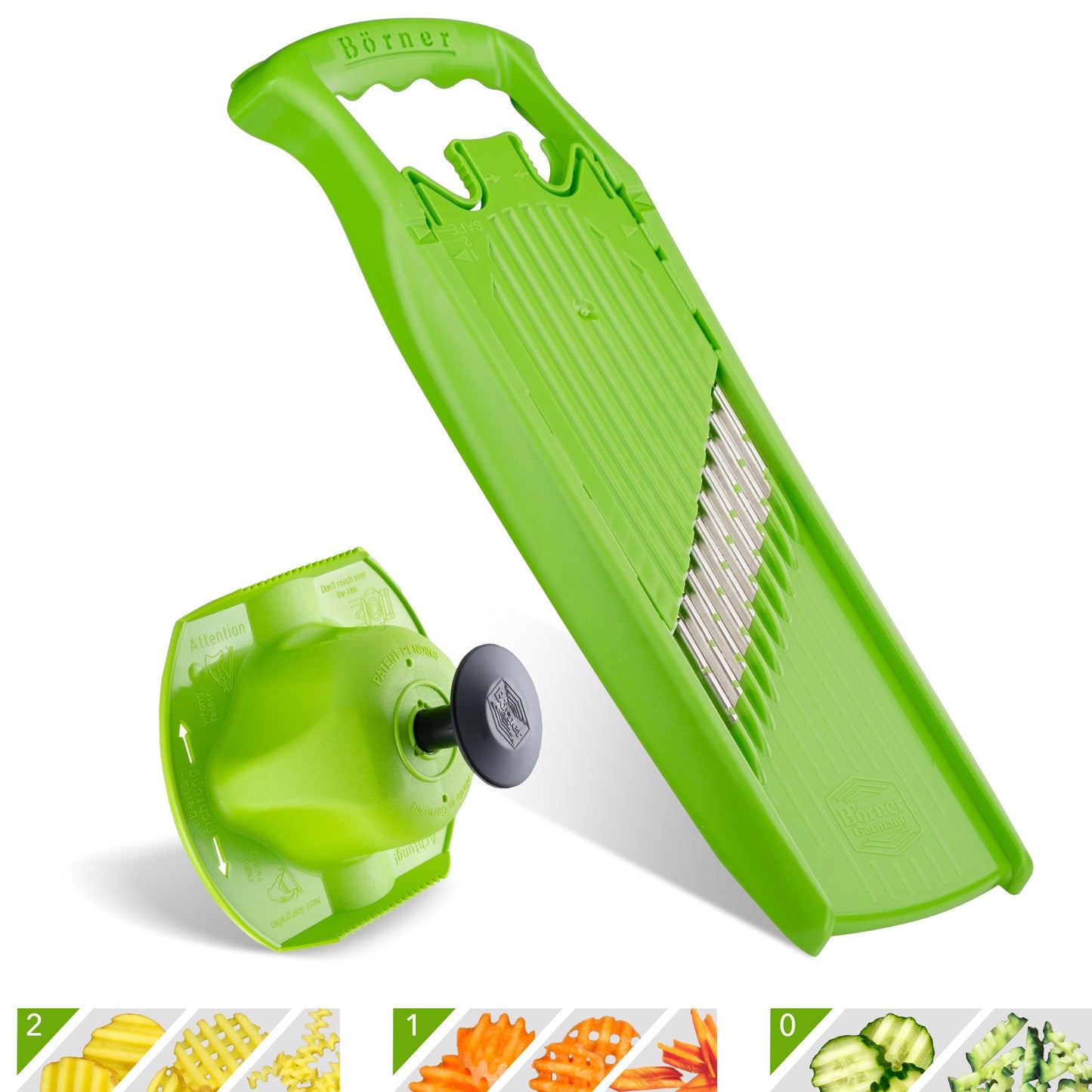 Börner Germany, Wave-Waffle Cutter with Food Safety Holder
