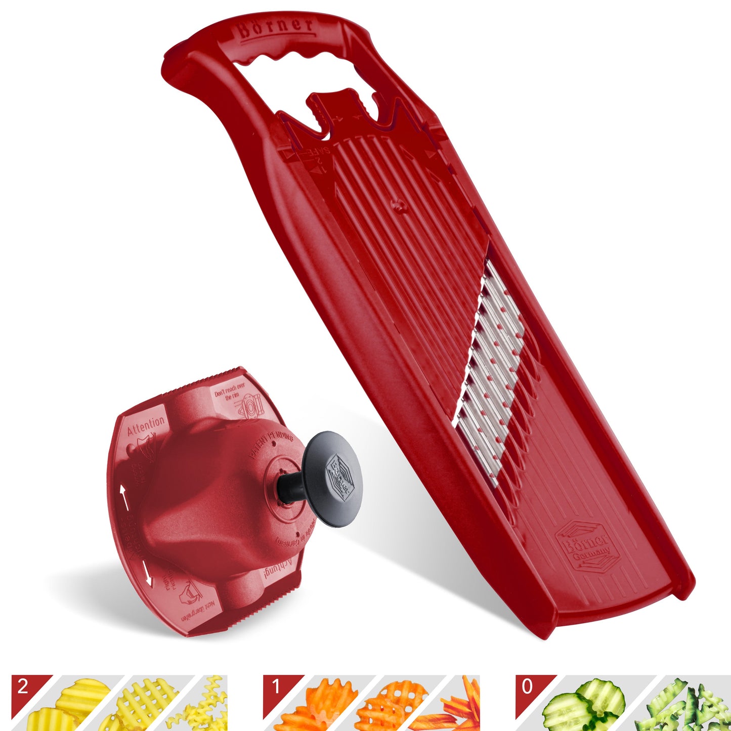 Börner Germany, Wave-Waffle Cutter with Food Safety Holder