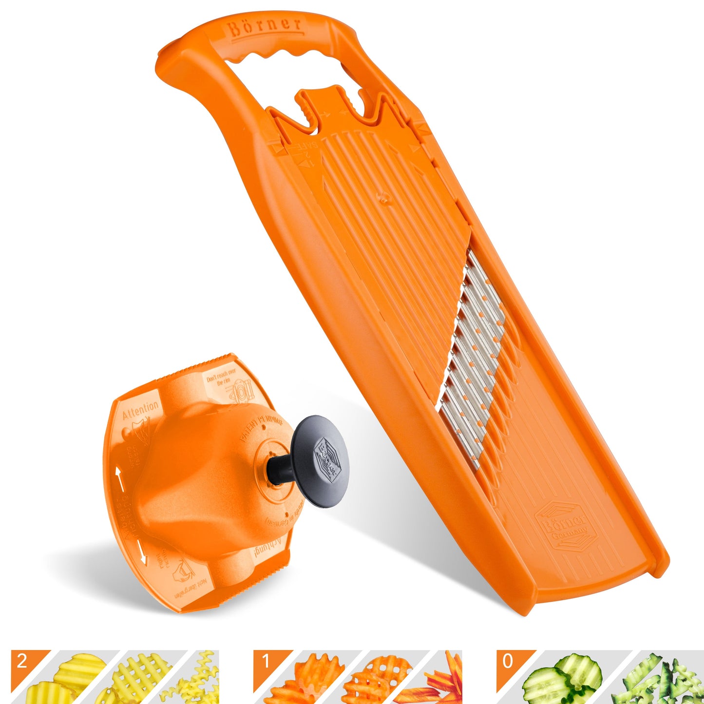Börner Germany, Wave-Waffle Cutter with Food Safety Holder